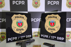 PCPR prende dois homens e apreende arma de fogo em Cruzeiro do Oeste