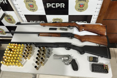 PCPR prende seis pessoas e apreende arsenal durante operação contra comércio ilegal de armas