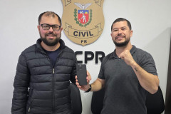 PCPR recupera celulares furtados e realiza devolução de aparelho em Fazenda Rio Grande