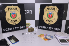 PCPR prende homem e apreende adolescente por tráfico de drogas em Tuneiras do Oeste