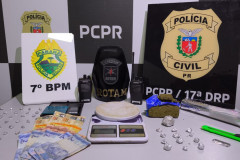 PCPR e PMPR prendem cinco homens por tráfico de drogas em Cruzeiro do Oeste