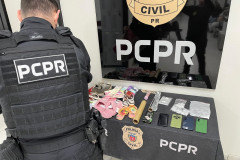 PCPR prende quatro pessoas em operação contra suspeitas por sete furtos a farmácias em um único dia