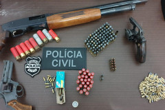 PCPR apreende armas e munições no Oeste do Estado