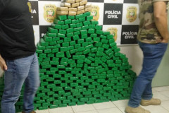 PCPR prende suspeitos com 267 quilos de maconha em Santa Catarina