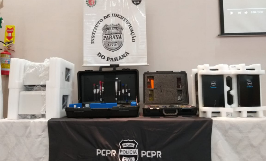 Aparelhos doados para a Polícia Civil do Paraná