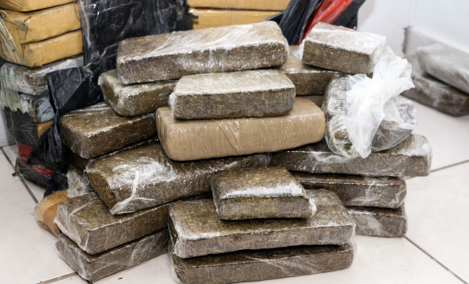 Tabletes de droga apreendidos