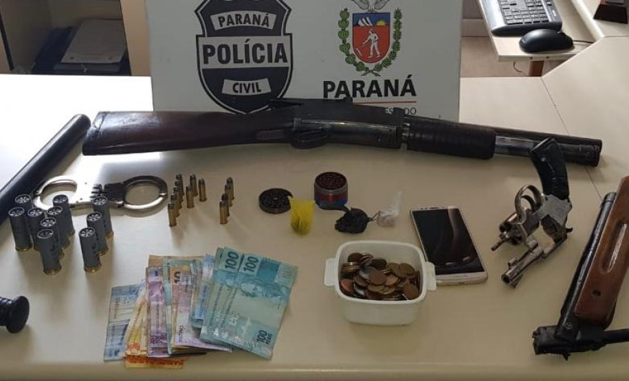 Materiais apreendidos