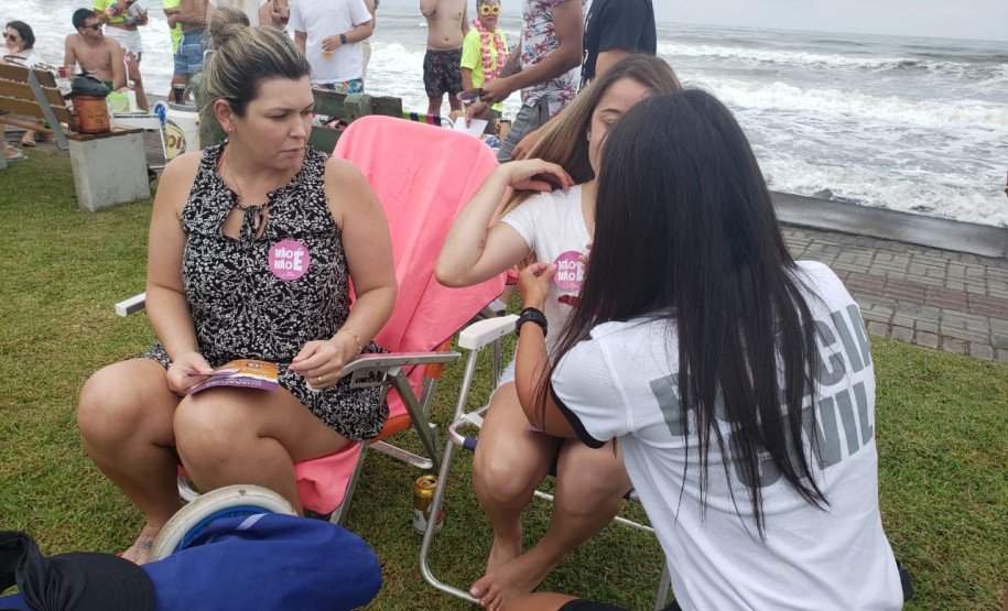 Policial civil na camapnha "NÃO É NÃO"