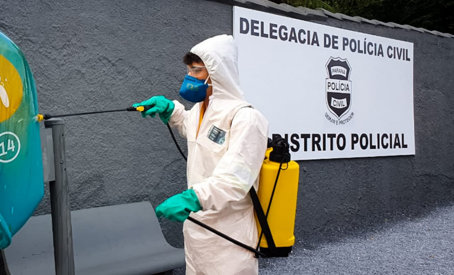 Delegacias de Curitiba sendo higienizadas