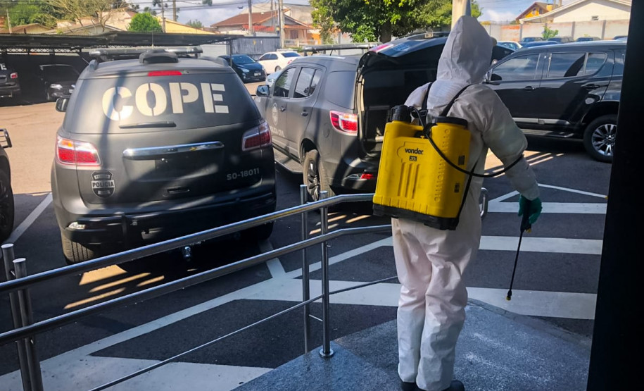 Delegacias de Curitiba sendo higienizadas
