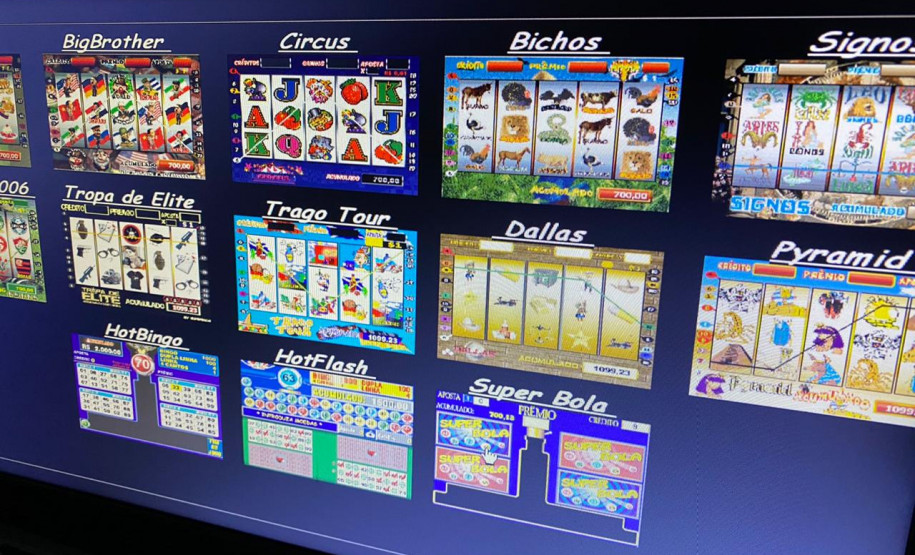 Tela com várias modalidades de jogos