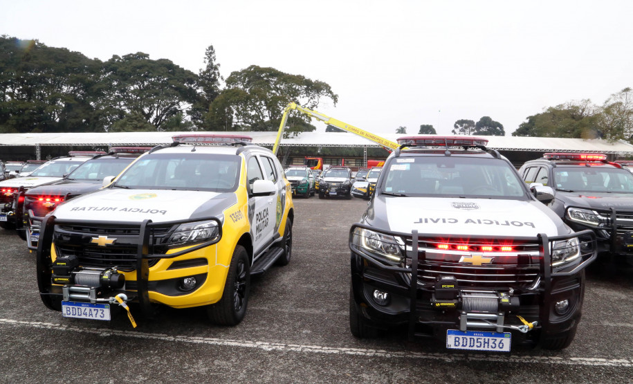 Viaturas das Polícias Civil e Militar