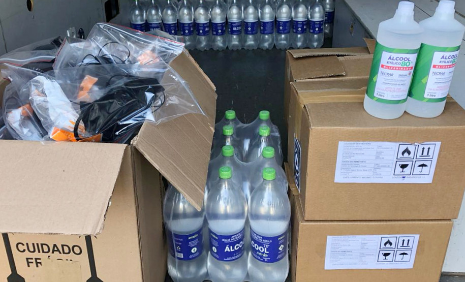 Produtos distribuídos pela polícia civil
