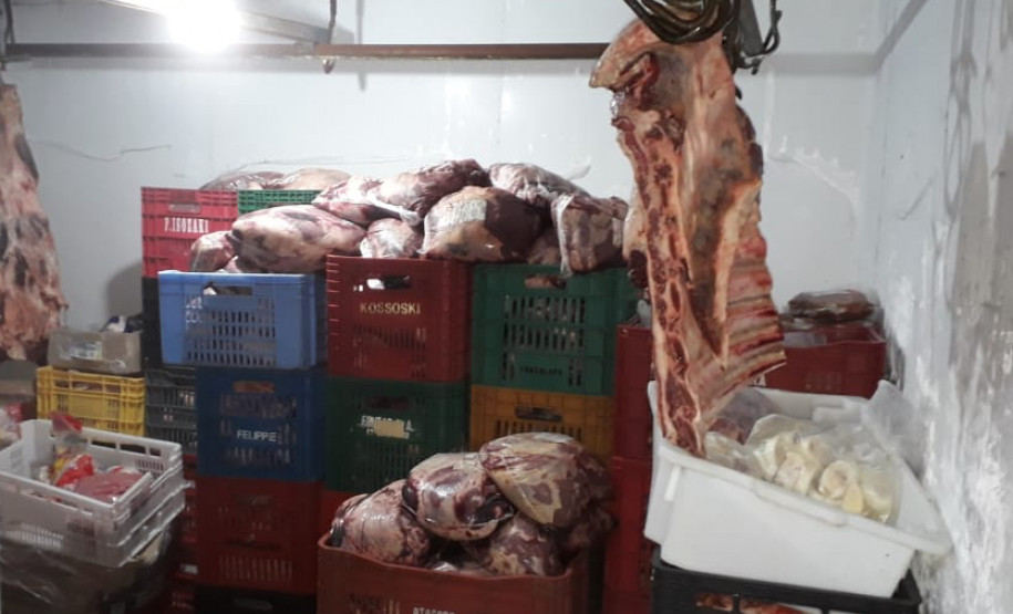 Parte da carga apreendida