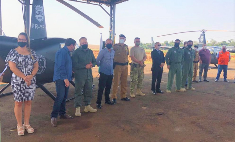 PCPR inaugura base aérea no oeste do Paraná