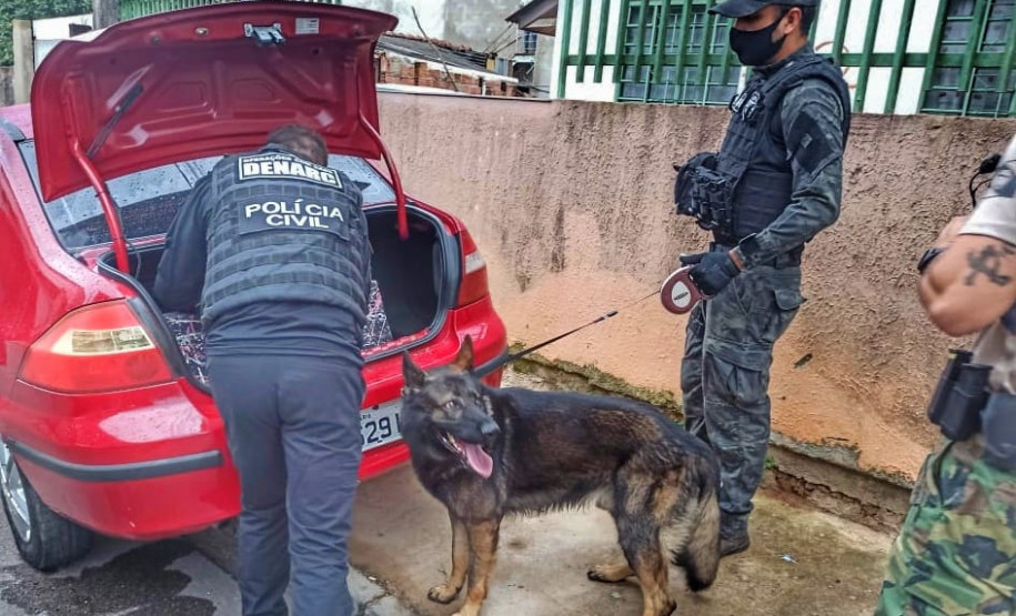 Policial civil realizando operação