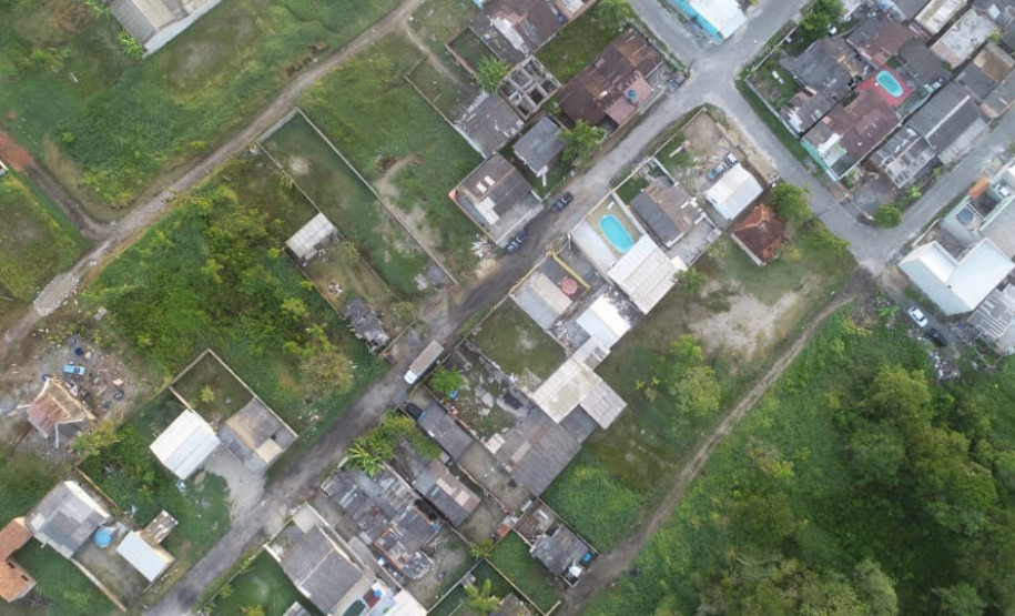 Imagem aérea feita pela PCPR