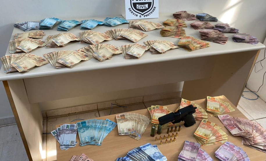 PCPR apreende R$135 mil em ação contra a associação criminosa voltado ao tráfico de drogas 