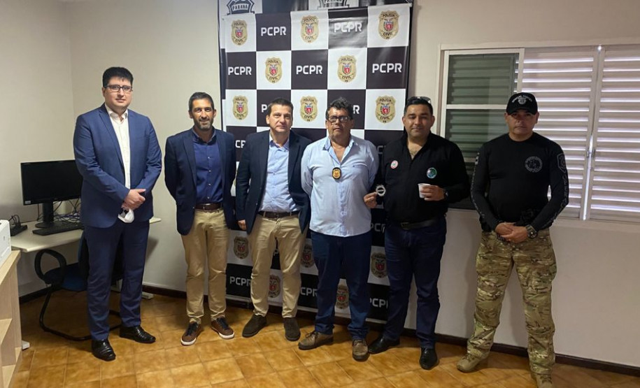 PCPR recebe visita da polícia da Espanha e do Paraguai em Foz do Iguaçu