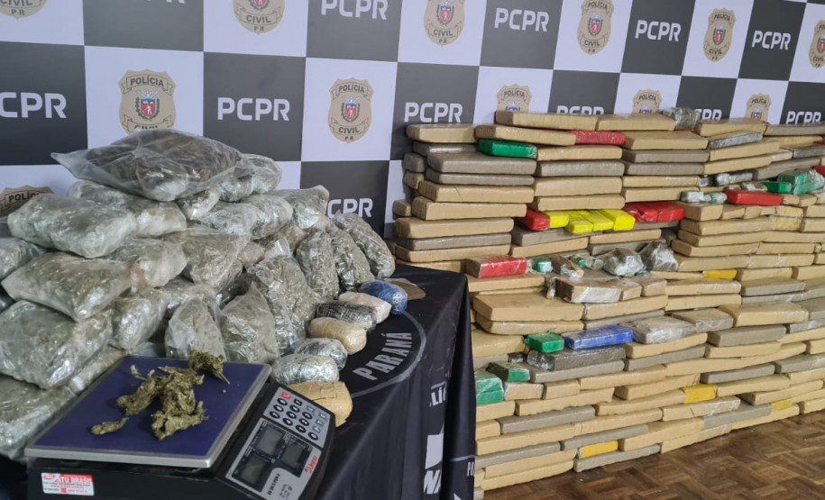 PCPR apreende cerca de 1,5 tonelada de maconha no Centro de Curitiba