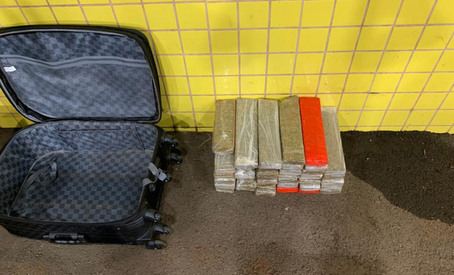 PCPR apreende tabletes de maconha em mala