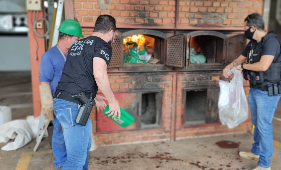 PCPR incinera 533 quilos de drogas em Londrina