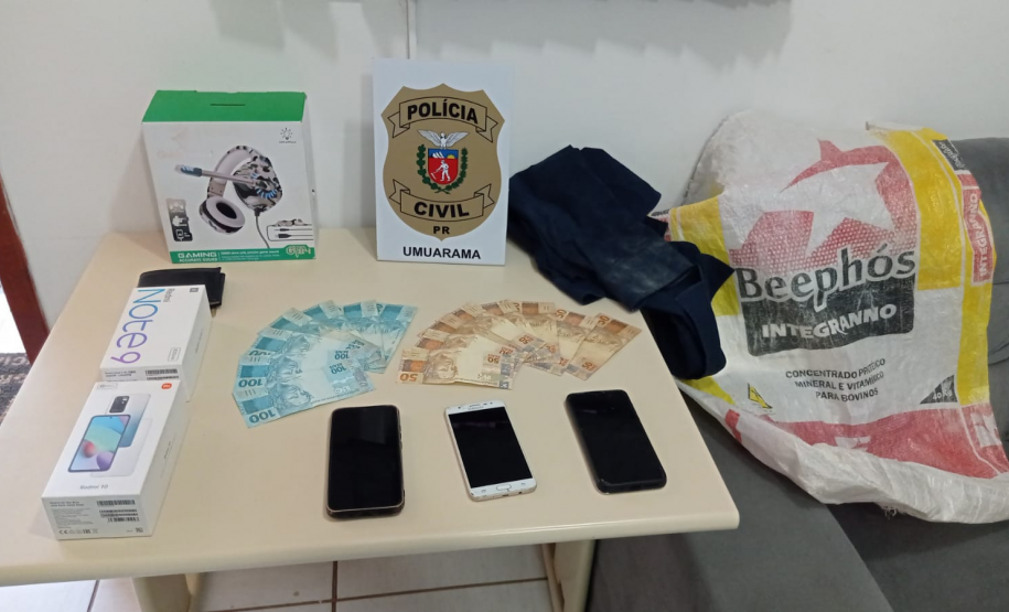 PCPR prende três suspeitos de roubar loja de celulares em Umuarama