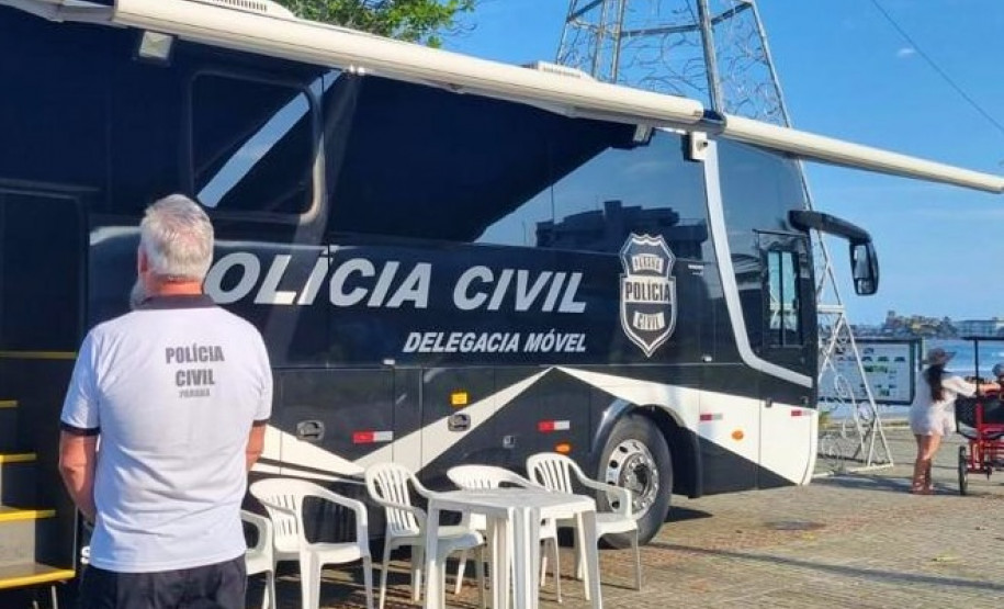 Delegacia Móvel da PCPR atenderá população neste fim de semana em Guaratuba
