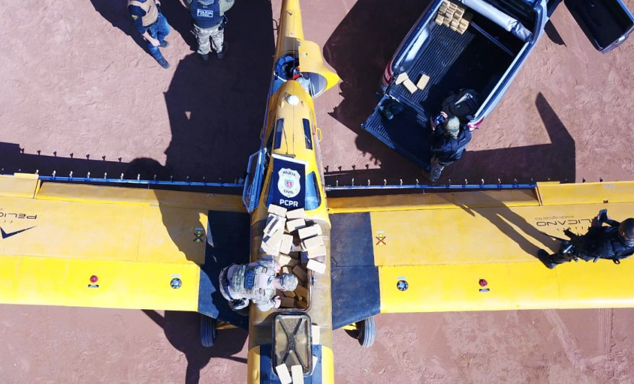 Droga apreendida em aeronave