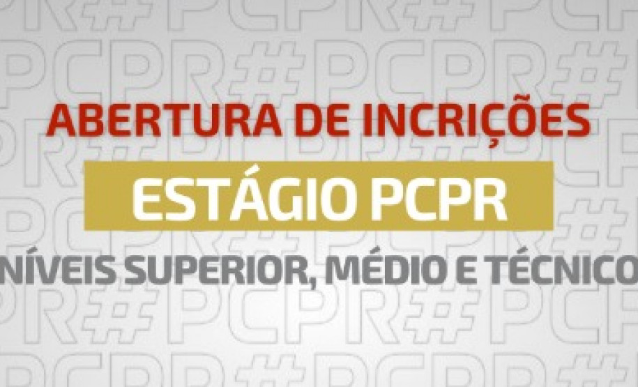 PCPR oferta 149 vagas de estágio para estudantes do ensino médio, técnico e superior