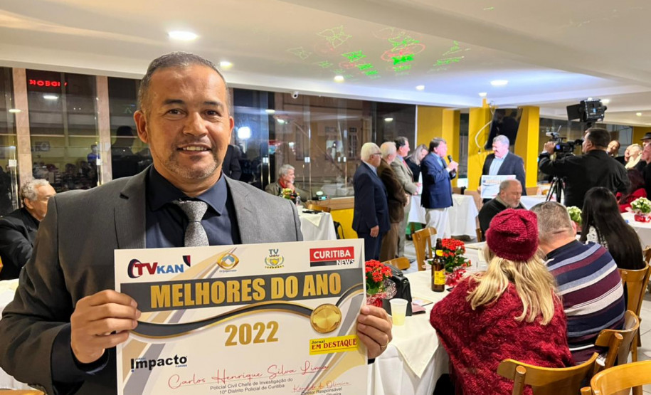 Policial civil do Paraná ganha prêmio de melhor chefe de investigação do Paraná