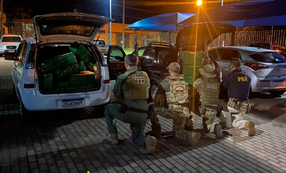 OPERAÇÃO HÓRUS: PCPR, PMPR, PRF e PF apreendem 666 quilos de maconha em Goioerê