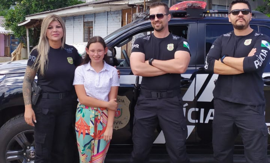 PCPR participa de aniversário de menina em Guarapuava