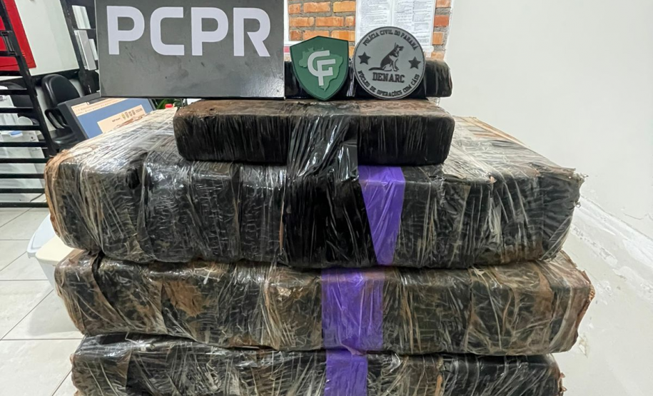 PCPR apreende 121 quilos de maconha e prende homem em Pato Branco