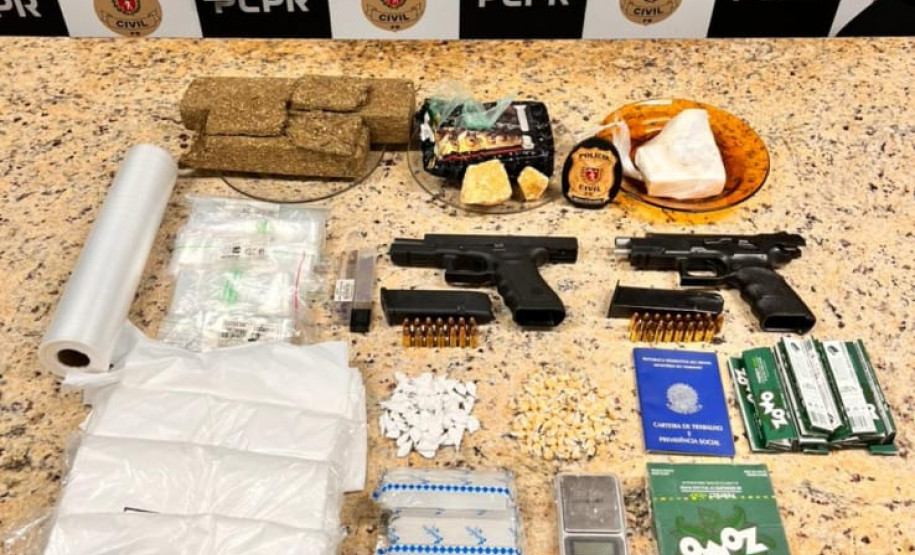 PCPR prende em flagrante homem por tráfico de drogas e posse ilegal de arma de fogo durante operação de saturação em Curitiba