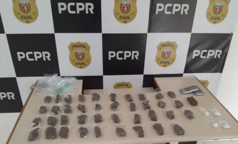 PCPR prende em flagrante homem por tráfico de drogas em Castro