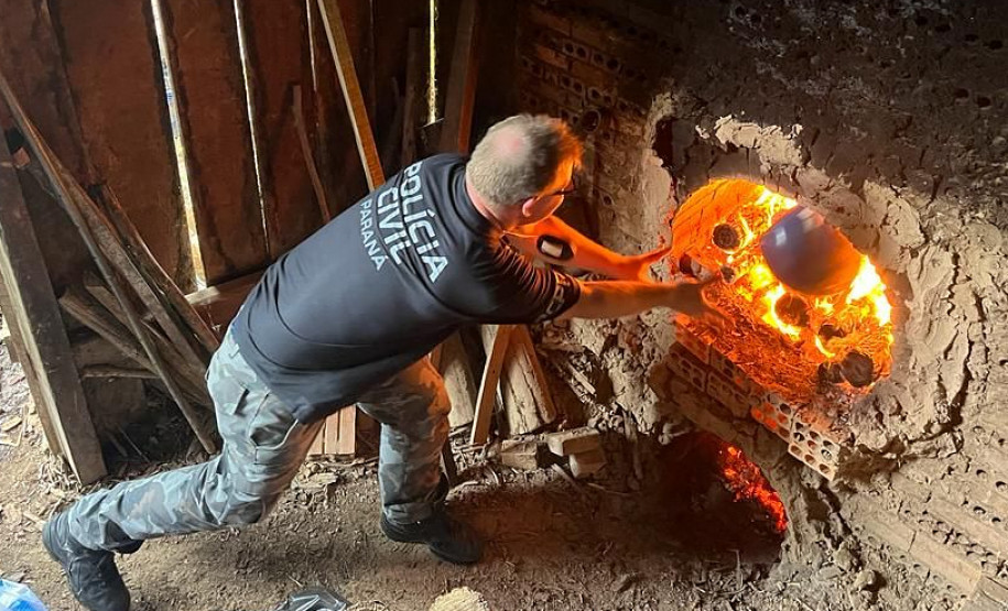 PCPR incinera 50 quilos de drogas em Mallet