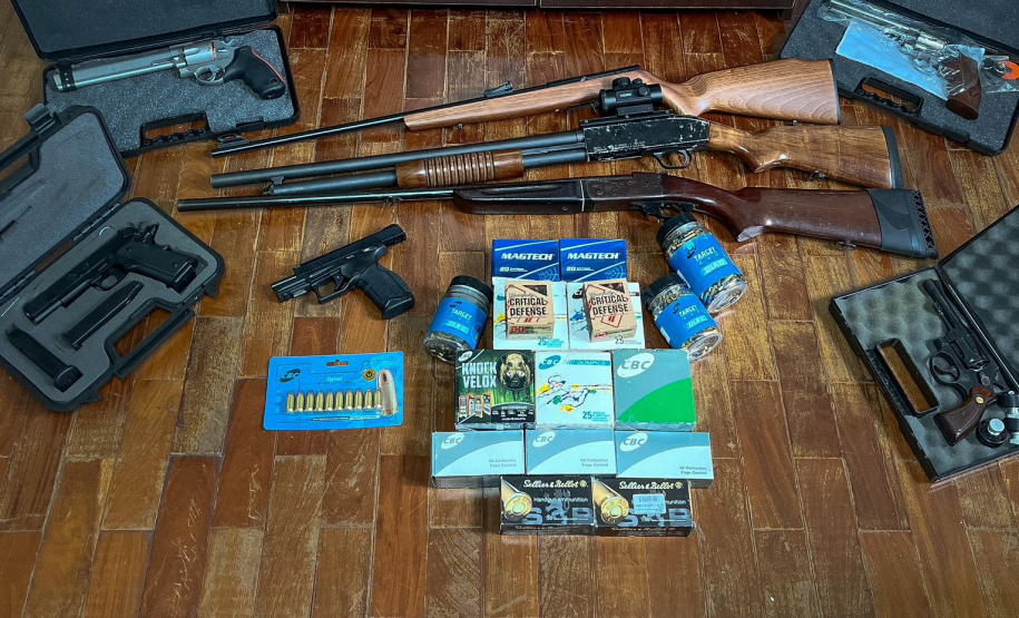 PCPR apreende munições e oito armas de fogo em Foz do Iguaçu