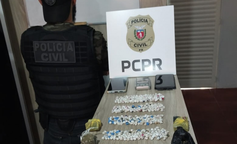 PCPR apreende 921 pedras de crack em operação deflagrada em Arapongas