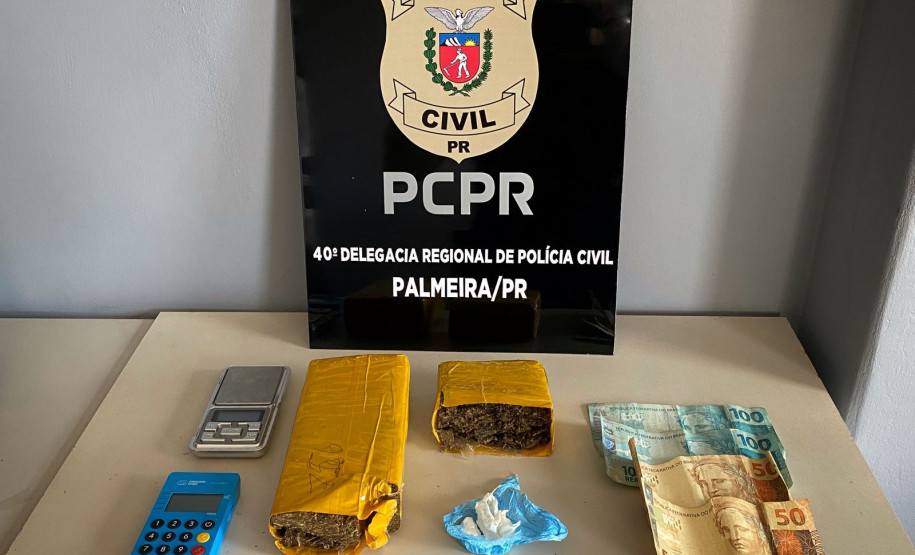 PCPR e PMPR prendem homem em flagrante por tráfico de drogas e receptação em Palmeira
