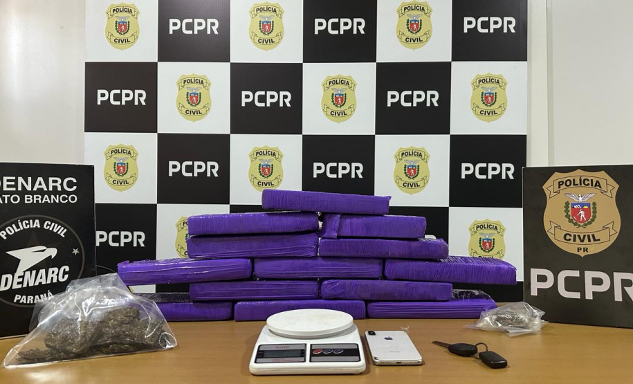 PCPR apreende mais de dez quilos de maconha e prende homem em flagrante