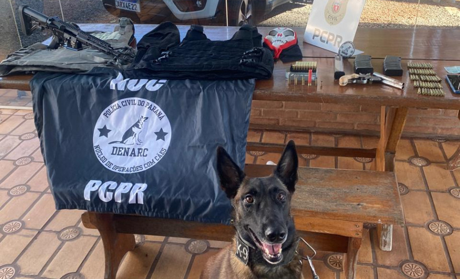 PCPR cumpre buscas em Sabáudia e Arapongas e prende em flagrante homem com fuzil, colete balístico e munições