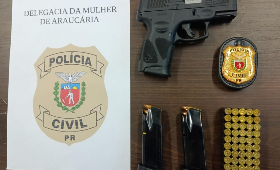 PCPR apreende munições e uma arma de fogo em Araucária