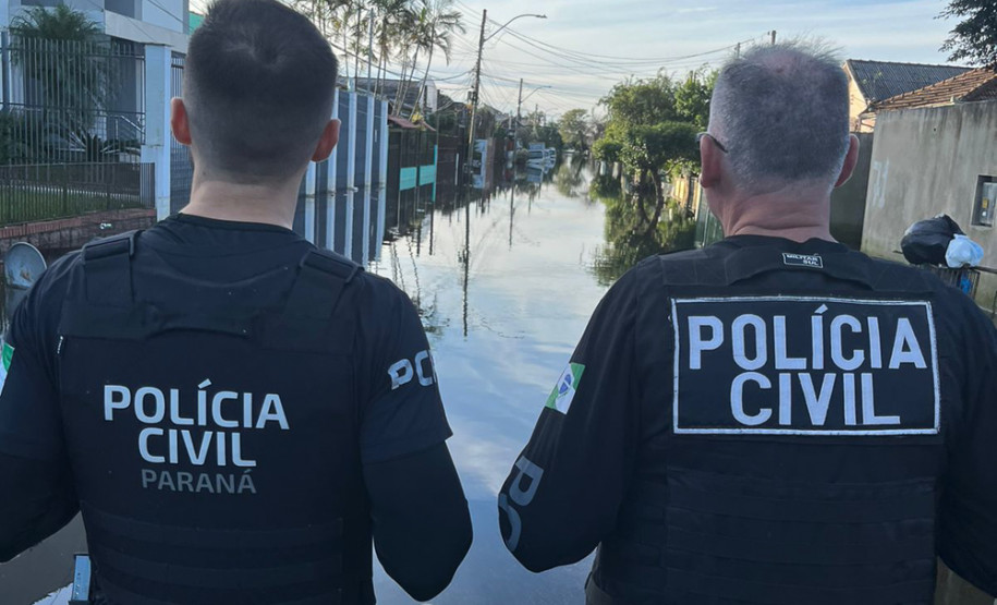Com 104 agentes e muita tecnologia, forças de segurança do PR seguem apoiando o RS