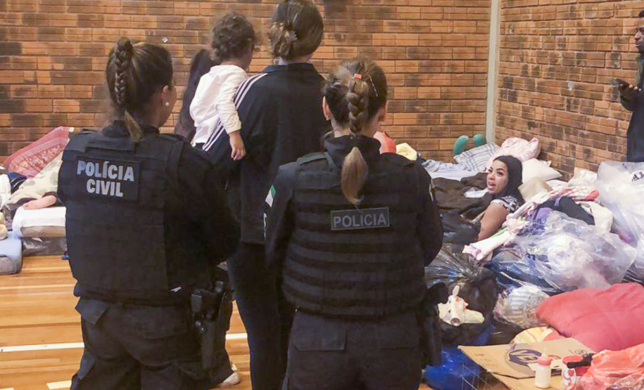 Com 104 agentes e muita tecnologia, forças de segurança do PR seguem apoiando o RS