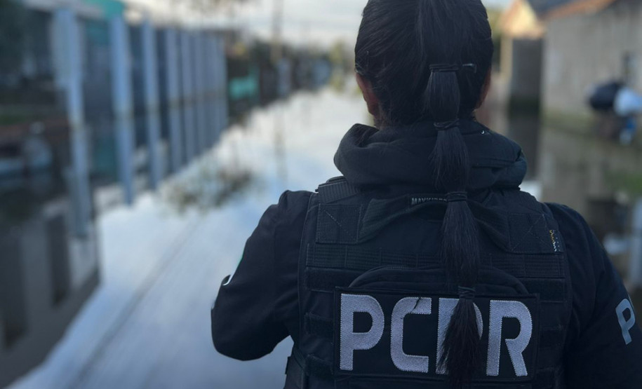 Com 104 agentes e muita tecnologia, forças de segurança do PR seguem apoiando o RS