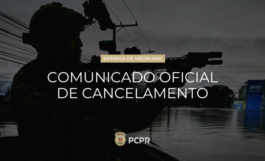 Comunicado Oficial de Cancelamento