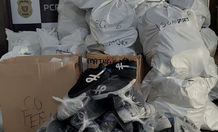 PCPR e Procon apreendem 700 pares de calçados falsificados