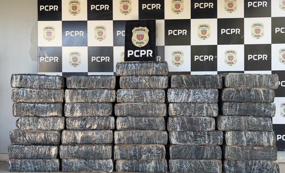 PCPR apreende 614 quilos de maconha em Guaíra