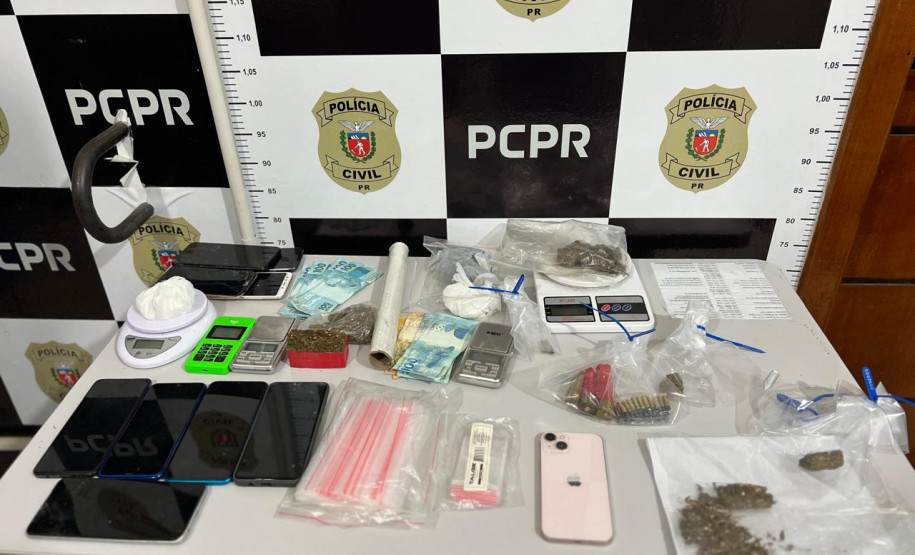 PCPR e PMPR prendem três homens e apreendem drogas em operação contra roubo e tráfico em Teixeira Soares